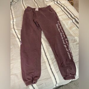 Darc Sport Maroon Women’s Sweatpants with Side Script